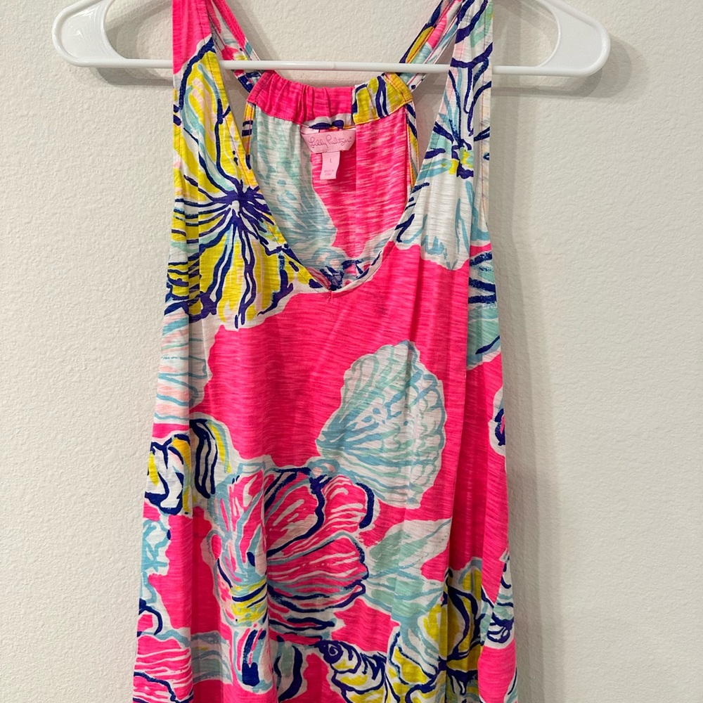 Lilly Pulitzer Pink and Orange Sleeveless Tank Top